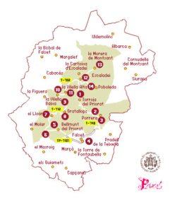 Itinerary for Priorat Spain - Map of Priorat Spain Wine Region | Winetraveler.com